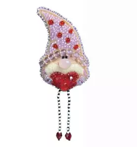 "Zum Selbermachen Brosche Herstellungsset ""Valentine"" 1,8""x4,3" - Bild 1 von 2