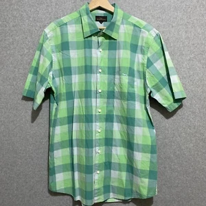 Rodd and Gunn Shirt Mens Size Large L Short Sleeve Button Up Buffalo Check Green - Picture 1 of 10