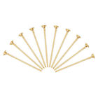 100Pcs Flat Head Pins for Jewelry Making 30mm Brass 20 Gauge Rose Gold
