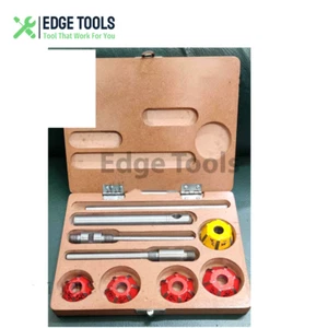 Juego de 5 piezas de cortador de asiento de válvula con punta de carburo para automóviles y bicicletas vintage y modernos - Imagen 1 de 5