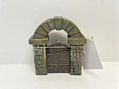 Miniature mini fairy garden gate door faux stone forest pretend fantasy play   - Image 1 of 4