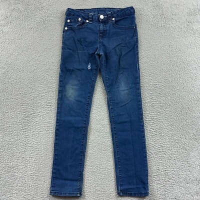 True Religion Jeans Boys 16 Blue Geno Relaxed Slim Denim 28x30 Preppy Skinny - Imagem 1 de 4