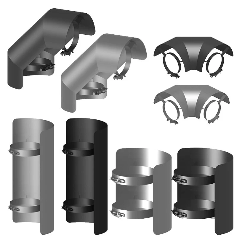 Ofenrohr Strahlenschutz 120-200mm Hitzeschutz Blech Ofen Schild Strahlung Rohr - Bild 1 von 1