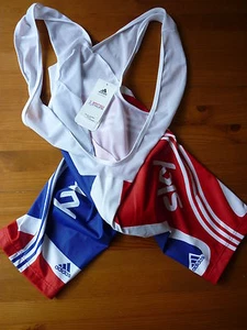 ADIDAS BRITISH CYCLING /SKY BIB SHORTS XX-LARGE (size 6) BRAND NEW WITH TAGS - Picture 1 of 6
