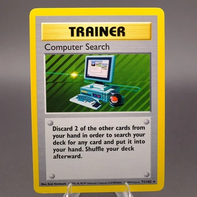 Computer Search 071/102 Unlimited Rare Base Set (Shadowless) NM - Image 1 of 2