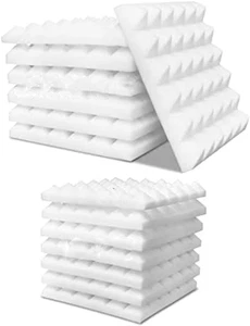 12 Pack Acoustic Panels,Sound Proof Foam Panels,Studio Soundproofing Wedges,Wall - Foto 1 di 12