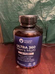 Ultra 360 Men’s Multivitamin Age 50+ Vitamin World 180 Ct Coated Caplets - Picture 1 of 8