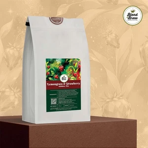 LEMONGRASS AND STRAWBERRY Herbal Tea | 50g - 1kg | BLEND AND BREW - Picture 1 of 6