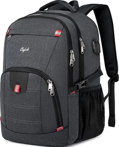 Backpack,Waterproof Large 17in Laptop Backpack for Trip School Work Bookbag C... - Picture 1 of 7