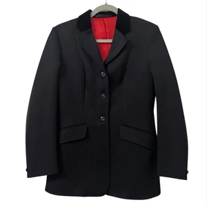 Harry Hall Hunt Coat Jacket Womens Sz 4 Black Lightweight Equestrian Riding Show - Picture 1 of 6
