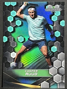 Casper de tenis de grafito Topps 2024 Ruud Aqua Refractor 112/199 #168 - Imagen 1 de 2