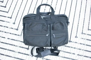 TUMI Expandable Laptop Briefcase - Black Ballistic Nylon - Picture 1 of 9