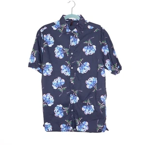 GOOD MAN BRAND On Point Hemd in Navy Painted Peony Kurzarm gewebt Herren L - Bild 1 von 14