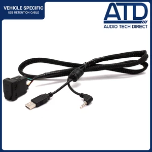 USB Auxiliar Retención Cable Para Toyota Yaris OEM Factory Adaptador de Enchufe - Imagen 1 de 2