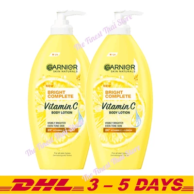 Garnier Bright Complete Vitamin C Body Serum Lotion Lemon 400ml pack of 2 - Image 1 of 3