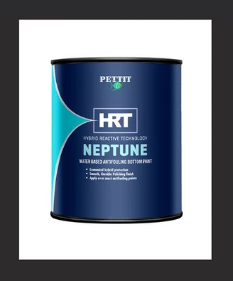 Pettit Marine Paint 1843 Neptune HRT Water-Based Antifouling Black Quart Foto 1 de 2