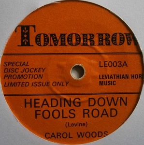 CAROL WOODS: HEADING DOWN FOOLS ROAD (Tomorrow) 1976 Promo 7" Single - Picture 1 of 2