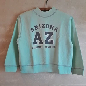 841. light mint blue vintage Arizona 90s y2k crewneck sweatshirt, M 10/12 - Picture 1 of 7