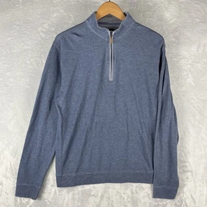 Johnnie-O Sweatshirt Mens Medium Blue 1/4 Zip Sully Golf Pullover - Picture 1 of 7