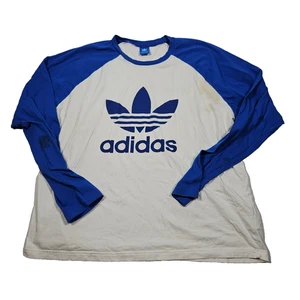 THRASHED! STAINS & HOLES all over adidas 2XL or 3XL shirt long sleeve raglan - Picture 1 of 15
