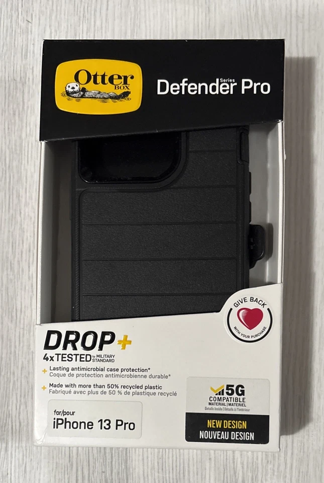 OtterBox Defender Pro Series Case & Belt Holster for iPhone 13 Pro (6.1") Black - Image 1 of 1
