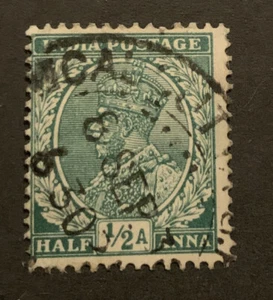 India George V 1932-36 1/2a verde FU SG232 - Imagen 1 de 2