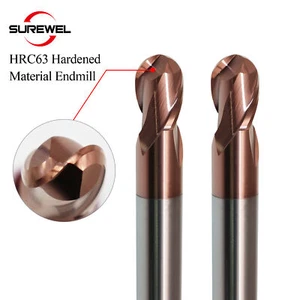 CNC HRC63 Ball Nose Carbide Endmill R3 R4 R5 R6 For Harded Milling Cutter Tools - Picture 1 of 6
