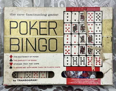 60s Vintage Transogram Poker Bingo 1963 Card Board Game - Image 1 of 4