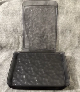 Lot Of 10 Alessi for Delta Airlines Smoke Grey Tray 7.5” X 10.75” Brand New - Picture 1 of 5