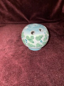 Vintage Signed Pottery Frog Blue - Picture 1 of 5