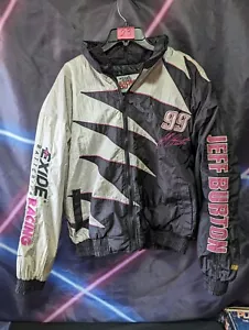 Vtg 90s Y2K Jeff Burton NASCAR Exide JACKET L Sharktooth Racing Champions - Picture 1 of 9
