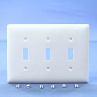 Eagle White 2-Gang Receptacle Wallplate Unbreakable Duplex Outlet Cover 5150W Eagle White 2-Gang Receptacle Wallplate Unbreakable Duplex Outlet Cover 5150W