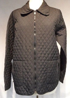 Sz M BLASSPORT Black Reversible Quilted Lightweight Jacket EUC Full Zip LS 8 10 - Image 1 of 4