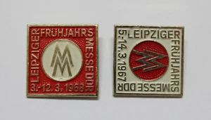 2 X BROOCH Insignia LEIPZIGER Spring Fair DDR, 1967 And 1968 Trade Fair. - Picture 1 of 3