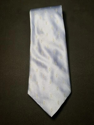 CORBATA CALVIN KLEIN VINTAGE PARA HOMBRE TODA SEDA AZUL CLARO GEOMÉTRICA Foto 1 de 4