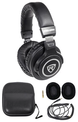 Rockville PRO-M50 Studio Headphones w/ Detachable Coil Cable, Case+Extra Ear Pad - Image 1 of 4