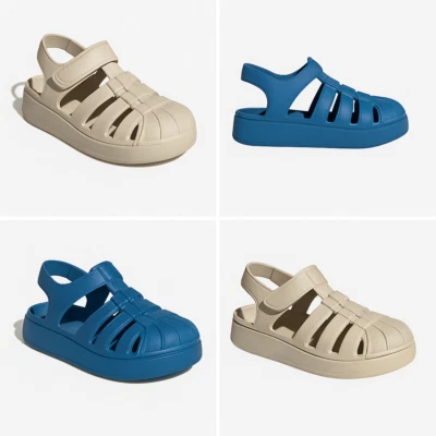 Adidas Premium Superstar Sandals Kids Infant Shoes Shell Toe Summer Comfy Fit