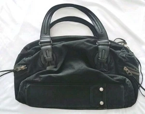 Zadig & Voltaire Tote Bag Handbag Purse Canvas Leather Black USED Good Condition - Picture 1 of 7