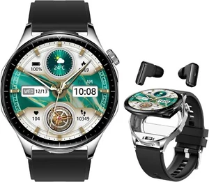 Montre Connectée 2 en 1 avec Écouteurs 1.43" AMOLED Ecran Tactile Complet Android IOS - Photo 1 sur 7