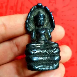 Estatua Phra Buda Naga Leklai Talismán Khmer Figura Santo Amuleto Budista Tailandés - Imagen 1 de 2