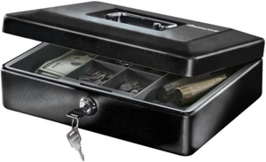 Security Money Box Fire Proof Lock Safe Storage Cash Gun Jewelry Portable Safety - Picture 1 of 12