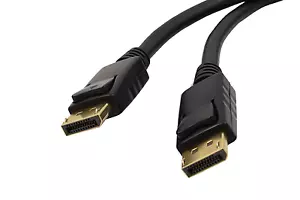 Cable DisplayPort PTC 28 AWG chapado en oro macho a macho | 15 pies y 25 pies - Imagen 1 de 4