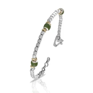 Armband Herren aus Silber 925% Mit Emaille Und Diamant Schwarz Karat 0,01 - Bild 1 von 1