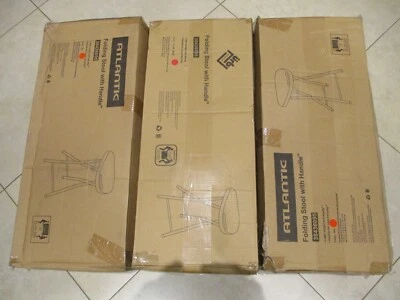 Atlantic Urb Space Foldable Stools with Handle 4 Pack Red Store Display New 3X - Image 1 of 4