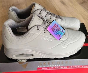 Brand New Skechers Womens Street Uno -STAND ON AIR Sneakers US9 UK6 EU39 GREY - Picture 1 of 5