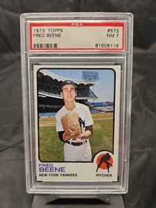 #573 Fred Beene 1973 Topps PSA 7 NM - Bild 1 von 2