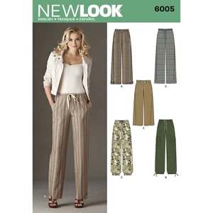 New Look 6005 Misses Mujer Plus Pantalones Pull-on Patrones de Costura Talla 10-22 - Imagen 1 de 4