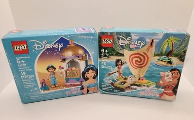LEGO Moana's Ocean Adventure Disney Princess 43170 y Jasmine Petite Tower 41158 Foto 1 de 3