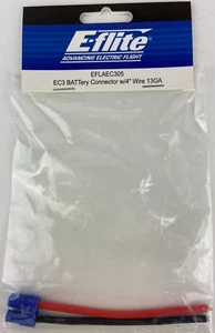 EC3 Battery Connector w/ 4" Wire 13GA E-Flite EFLAEC305 NEW in Package - Picture 1 of 3