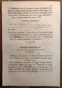 1869 Gesetz X Außerordentliche Ausgaben-8455 - Bild 1 von 1